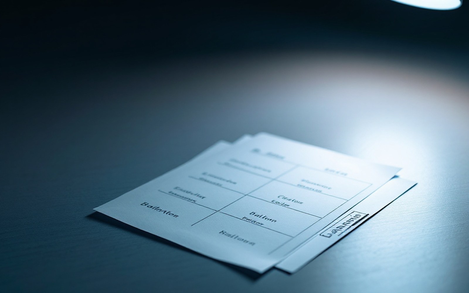 A printed ballot sheet on a plain surface