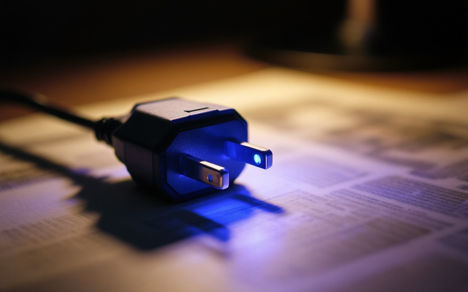 A cable adapter between two incompatible plugs, macro